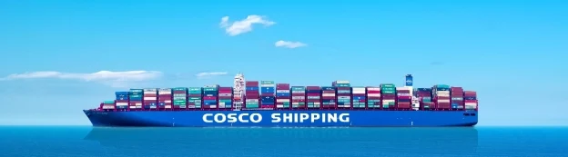 COSCO Ship. calls Port of Genoa, Italy with 20,000 TEU vessels