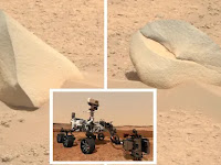 Perseverance Mars rover spots 'shark fin' and 'crab claw' rocks on Red Planet.