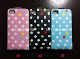 Polka Dot Leather Pouch 4/4S