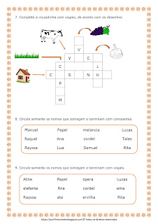 ATIVIDADES ASSÍNCRONAS – ALFABETO 3° E 4º ANO