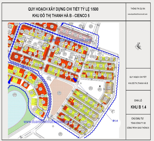 Sơ đồ khu B1.4 dự án Thanh Hà Cienco 5 Hà Đông