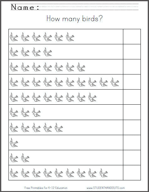 http://www.studenthandouts.com/01-Web-Pages/2013-07/how-many-birds-counting-worksheet.htm