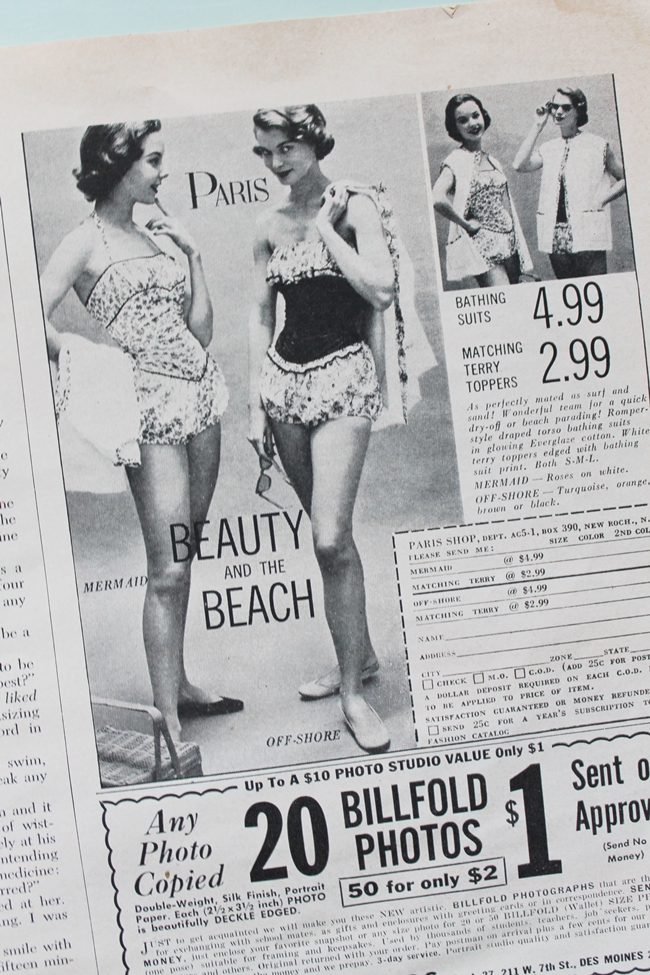 1950s teen swimsuit advertisement