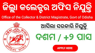 Odisha Collector Office Recruitment 2023 ! Collector Office Recruitment