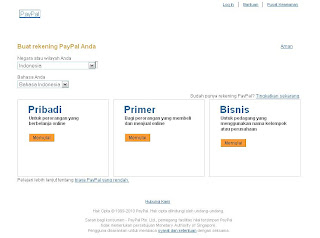 pilihan categori paypal