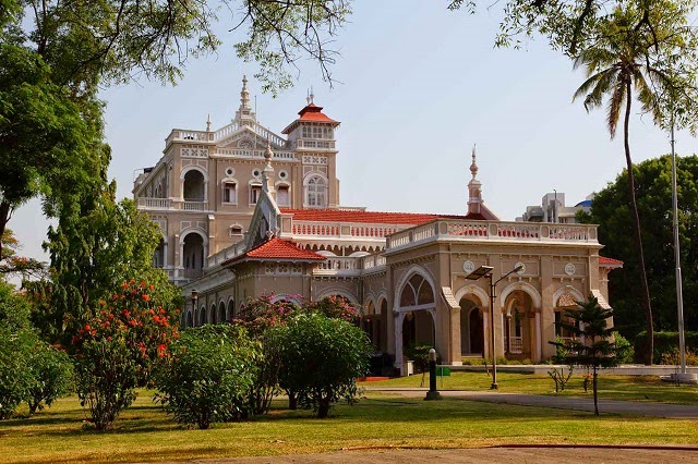 Front view of the Aga Khan Palace