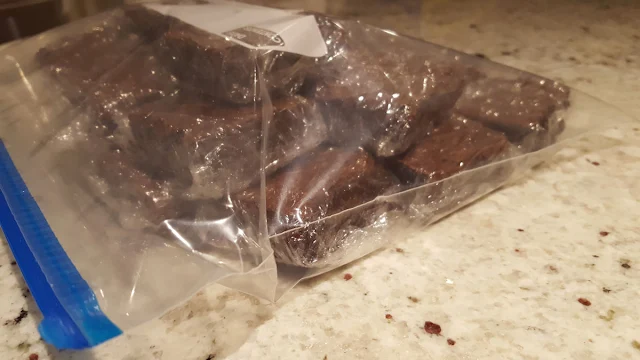 Brownies Packaged for Freezing