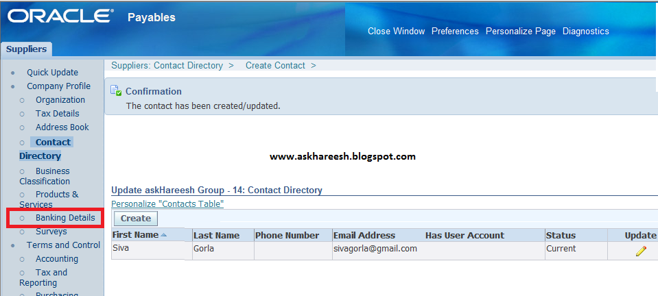 Supplier Creation in Oracle Apps R12, www.askhareesh.com