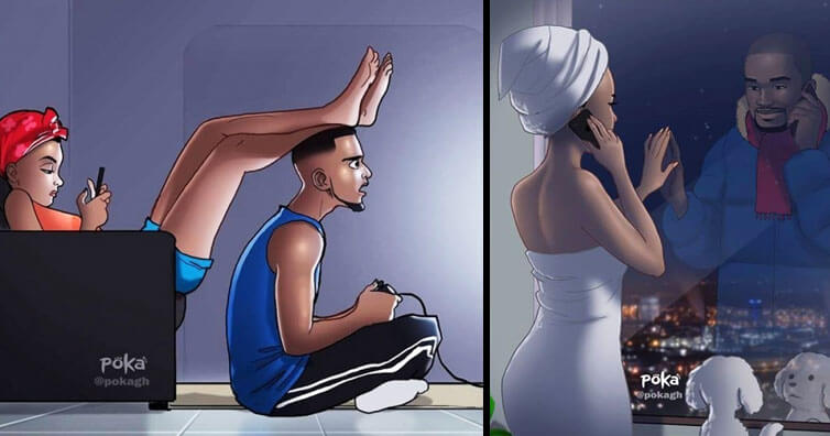 12 Beautiful Illustrations By Ghanaian Artist That Portray The Ups And Downs Of A Relationship