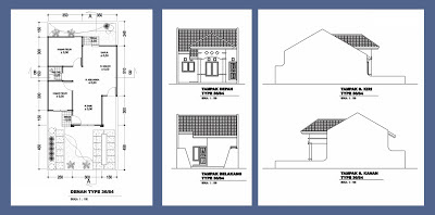 Denah Rumah Type 36/84  Desain Denah Rumah Terbaru 