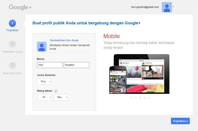 3 Langkah Cara Terbaru Membuat Account Googel Plus Dengan Mudah