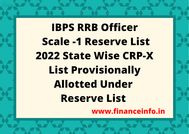 IBPS RRB Officer Scale -1 Reserve List 2022 Out
