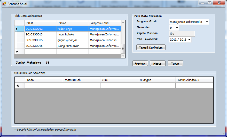 APLIKASI SISTEM INFORMASI AKADEMIK (VB.NET 2005) ~ RELAINC 