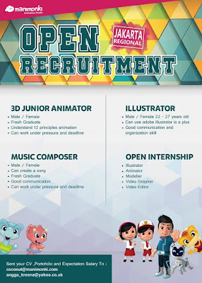 Manimonki Studios Open Recruitment Khusus Jakarta