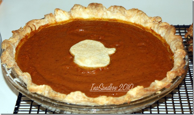 pumpkin pie with logo