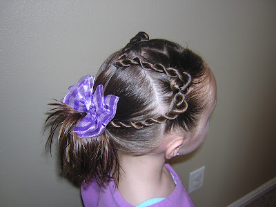 The darling bow for this hairstyle came from Madibu Bows.