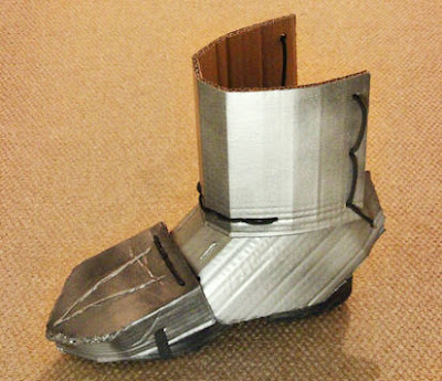 The Easiest way to make Cardboard Armour for Feet by ChocoJon
