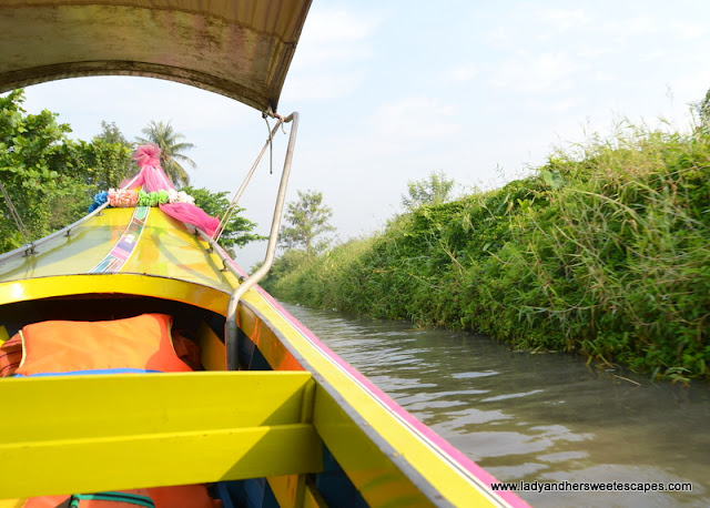 Thailand floating market long tail boat