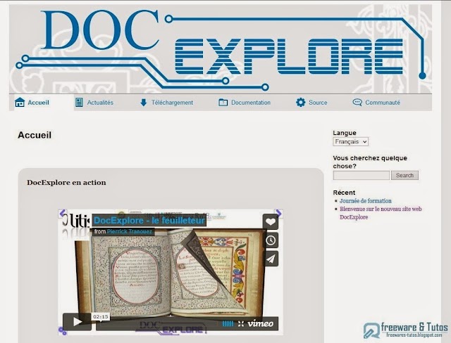 DocExplore : une suite logicielle gratuite pour créer des présentations interactives