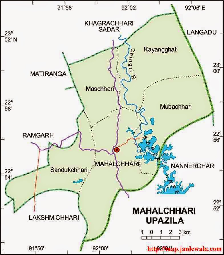 mahalchhari upazila map of bangladesh