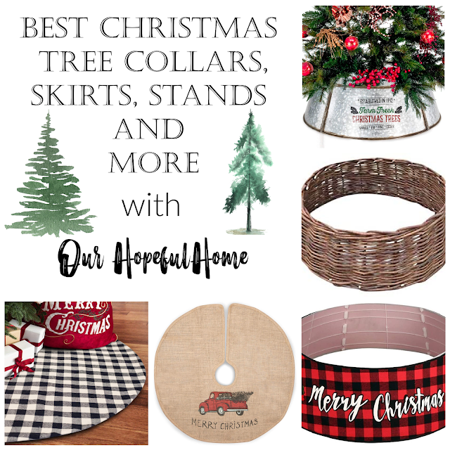 tree collar collage Christmas trees tree skirts