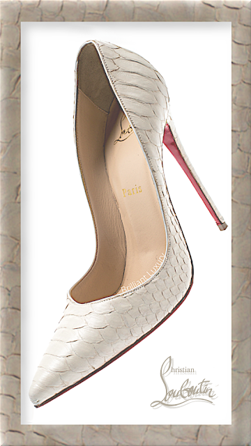 ♦Christian Louboutin So Kate light brown python snakeskin pumps #christianlouboutin #shoes #brilliantluxury