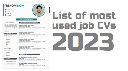 most used job CVs Design