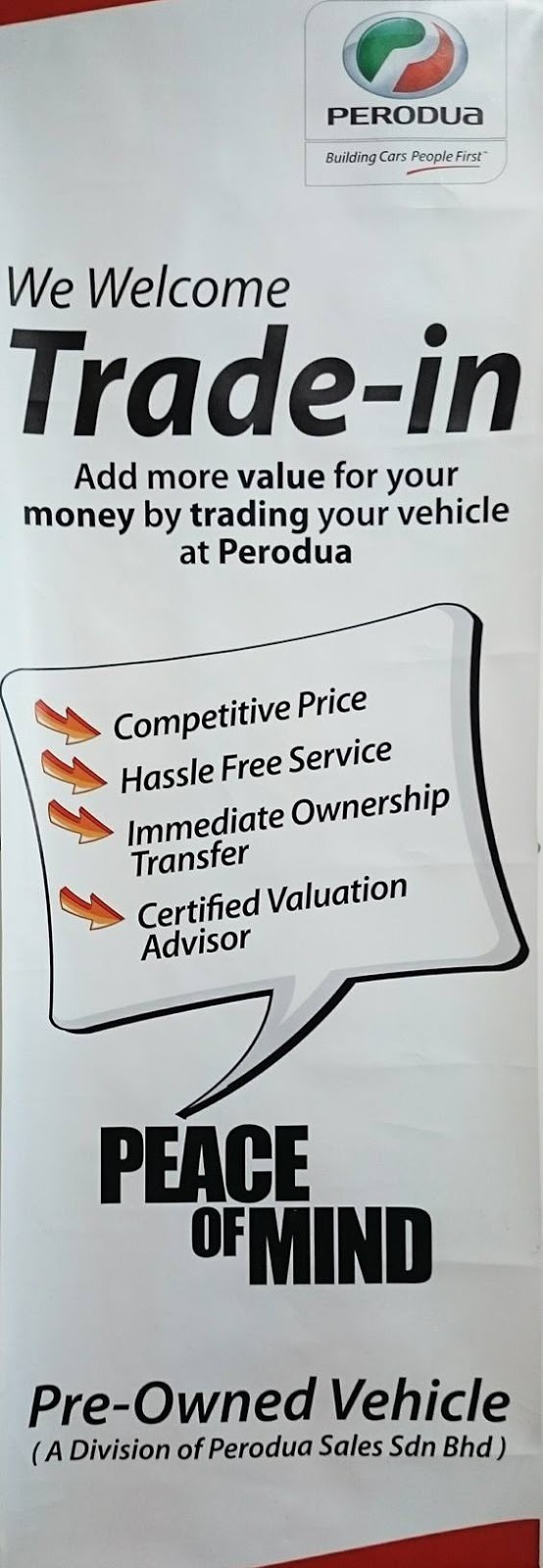 Trade-in your current car with Perodua ~ PERODUA AXIA