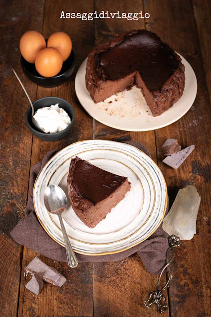 Cheesecake basca al cioccolato