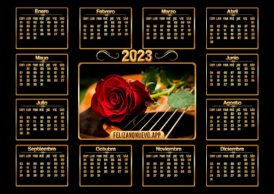 calendarios 2023 de rosa roja
