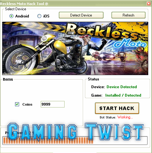 Reckless Moto Hack for Android and iOS 2013