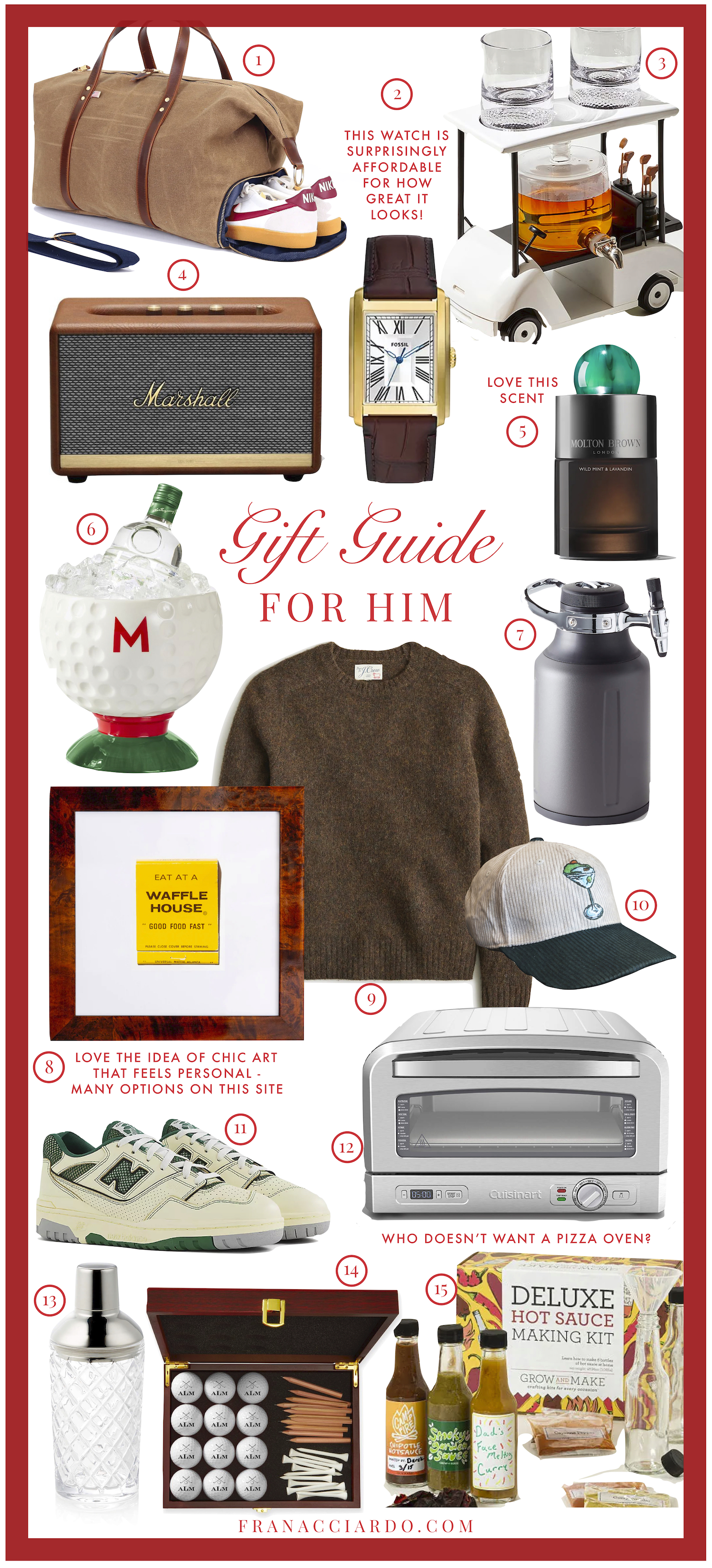 2023 Gift Guide: For Him - Fran Acciardo Gift Ideas for Guys, Dad, Brother, Boyfriend gift guide