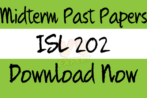 ISL202 Midterm Solved Past Papers 