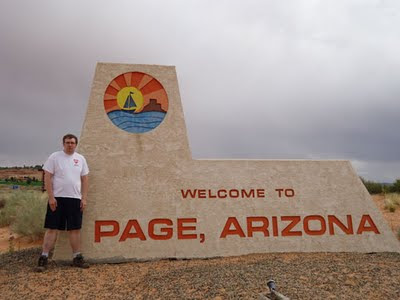 Me at Page, Arizona sign