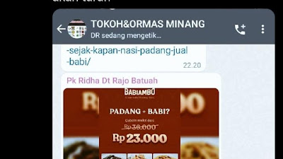 HEBOH Menu Babi di Restoran Masakan Padang BABIAMBO, Masyarakat Sumbar Tidak Terima