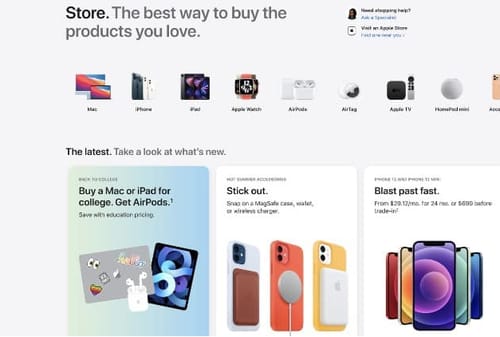 Apple launches a major redesign of its online store