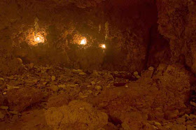 candlelight inside cave