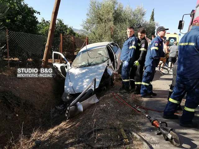 Σοβαρό τροχαίο ατύχημα στο Άργος με δυο νεαρά άτομα τραυματίες (βίντεο)