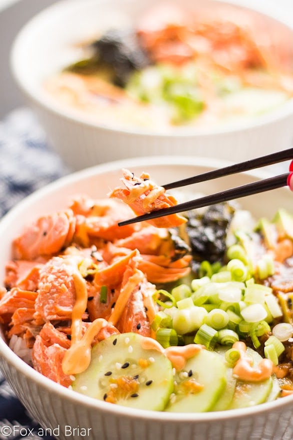 SALMON SUSHI BOWLS