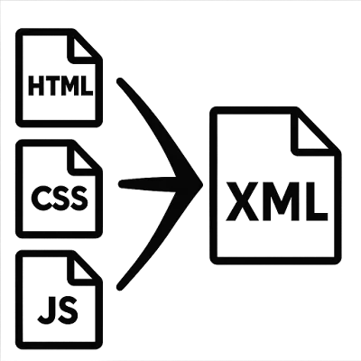 HTML, CSS, JAVASCRIPT CODES TO XML CONVERTER