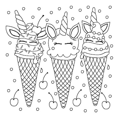 Desenhos de sorvete para colorir