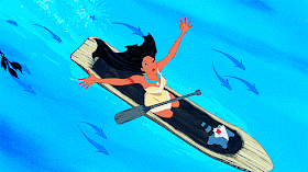 Pocahontas en barca