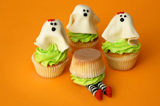 Cupcakes de Halloween con Fantasmas