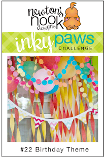 Inky Paws Challenge #22 | Birthday Theme | Newton's Nook Designs