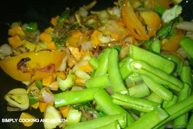 Adding French beans