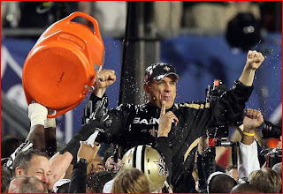 to the victor go the Gatorade bath