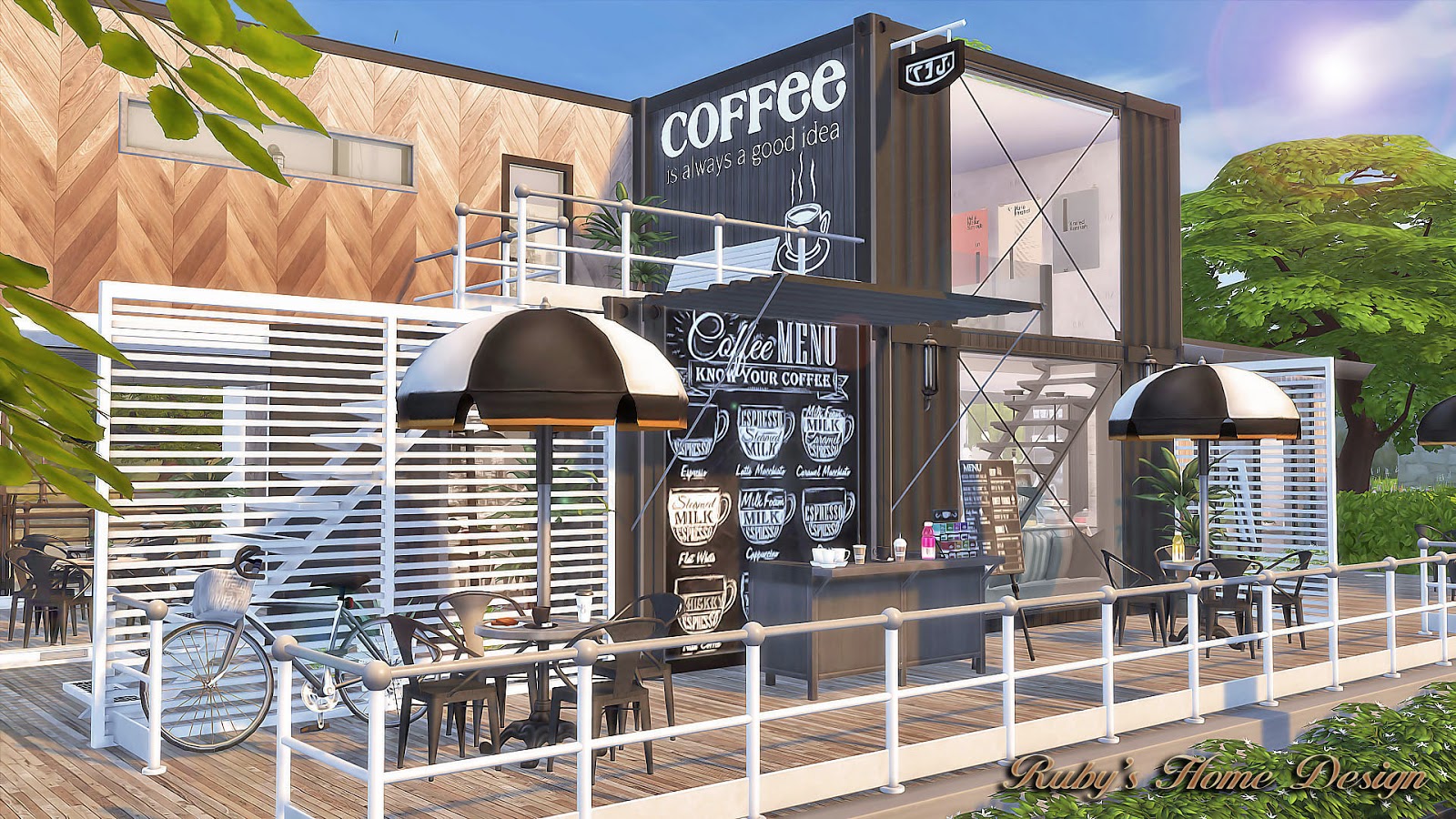 Sims4 Container Coffee Shop No Download Link Rubys Home Design