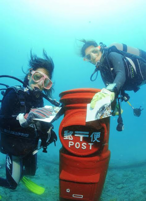 Post box under sea water