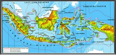 Gambar peta letak geografis indonesia