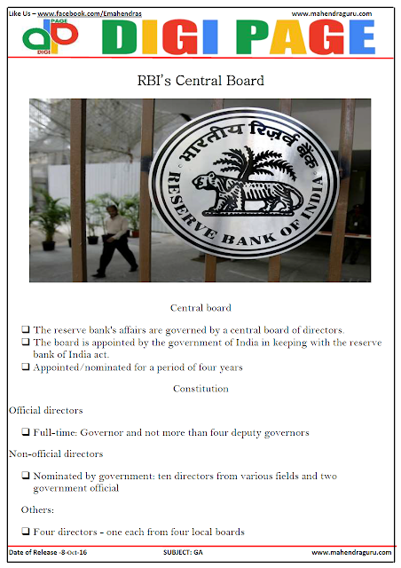   DP - RBI’s Central Board - General Awareness - 08 - Oct - 2016